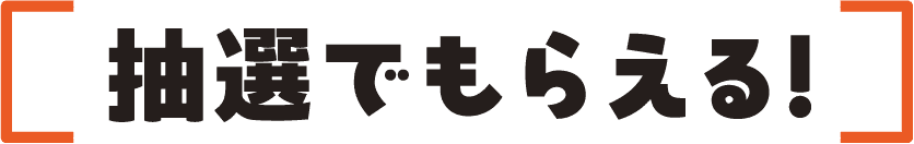 抽選でもらえる！